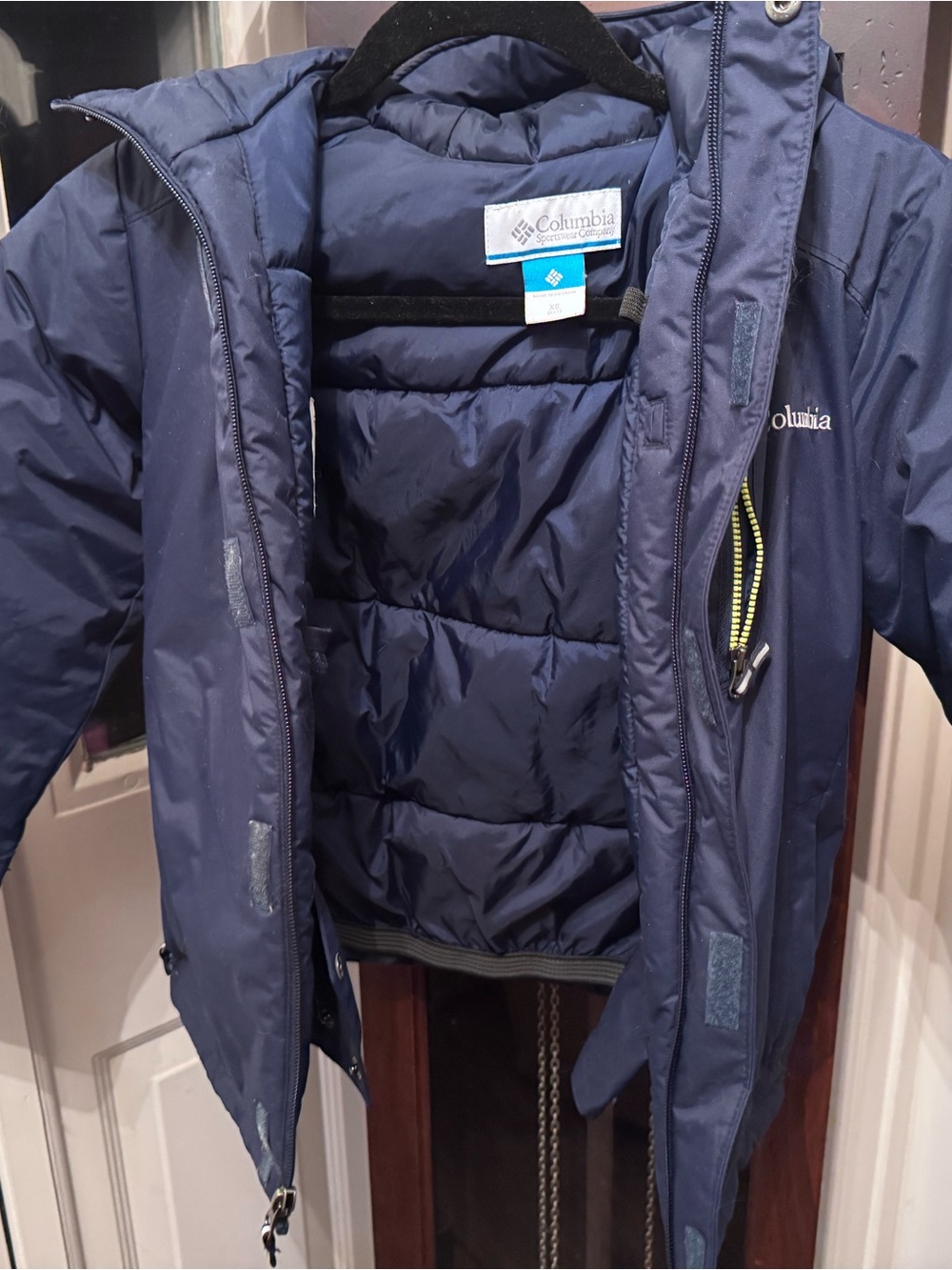 Columbia Navy Blue Kids Puffer Jacket with Hood